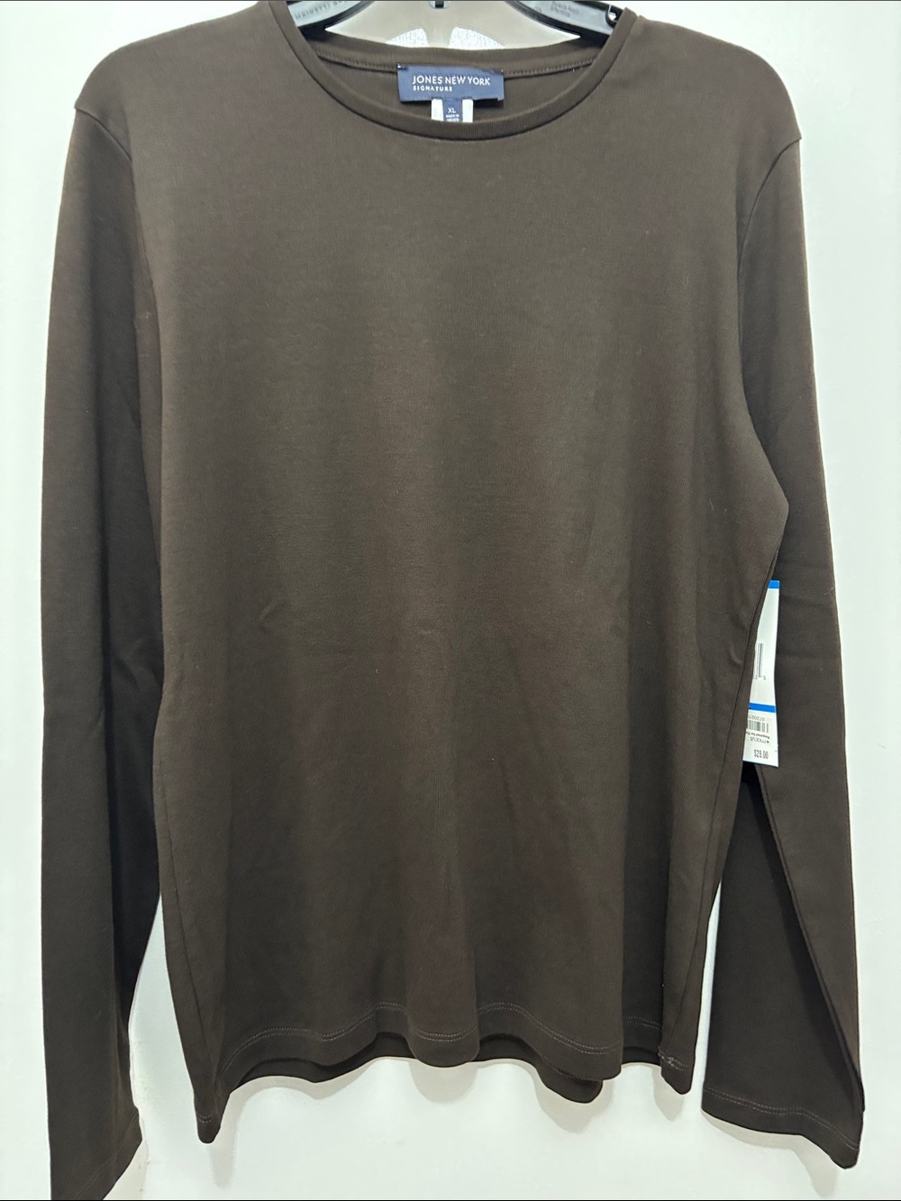“NEW” Jones New York Dark Brown Crewneck Sweater Sz XL